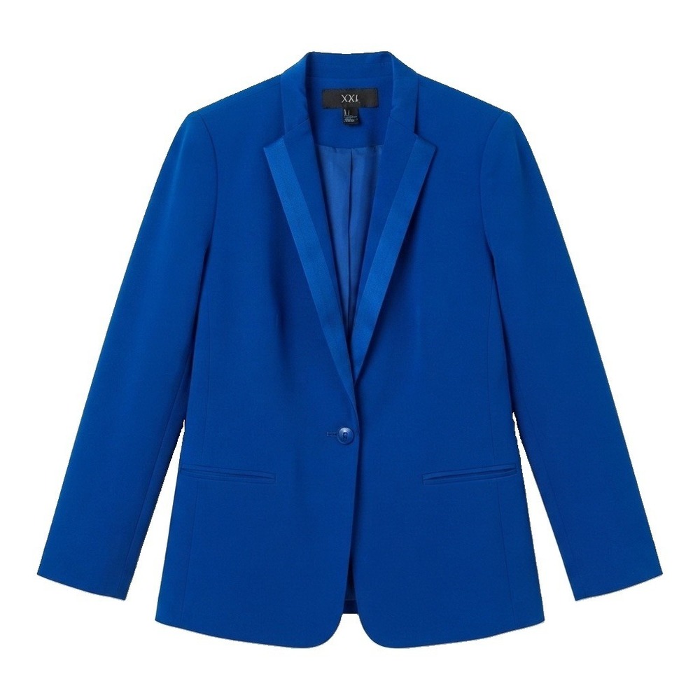 XXI Women's Size Small Royal Blue Button Blazer Jacket Workwear
